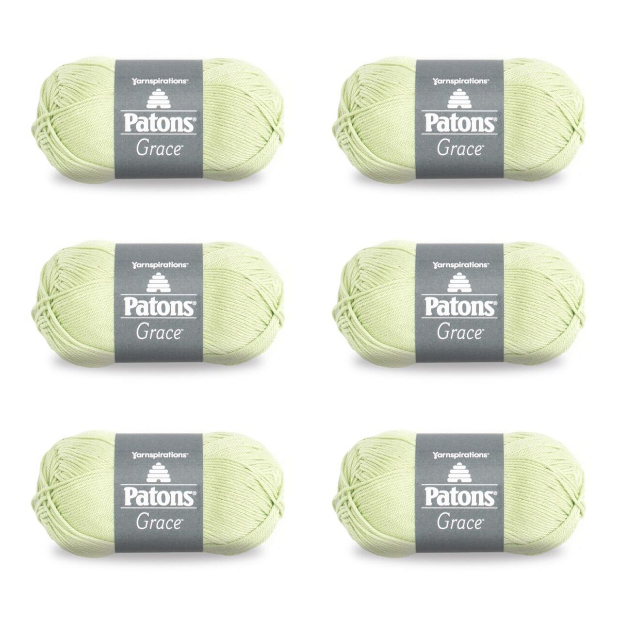 Patons Grace Ginger Yarn - 6 Pack of 1.75oz/50g - Cotton - 3 DK - 136 Yards - Knitting/Crochet